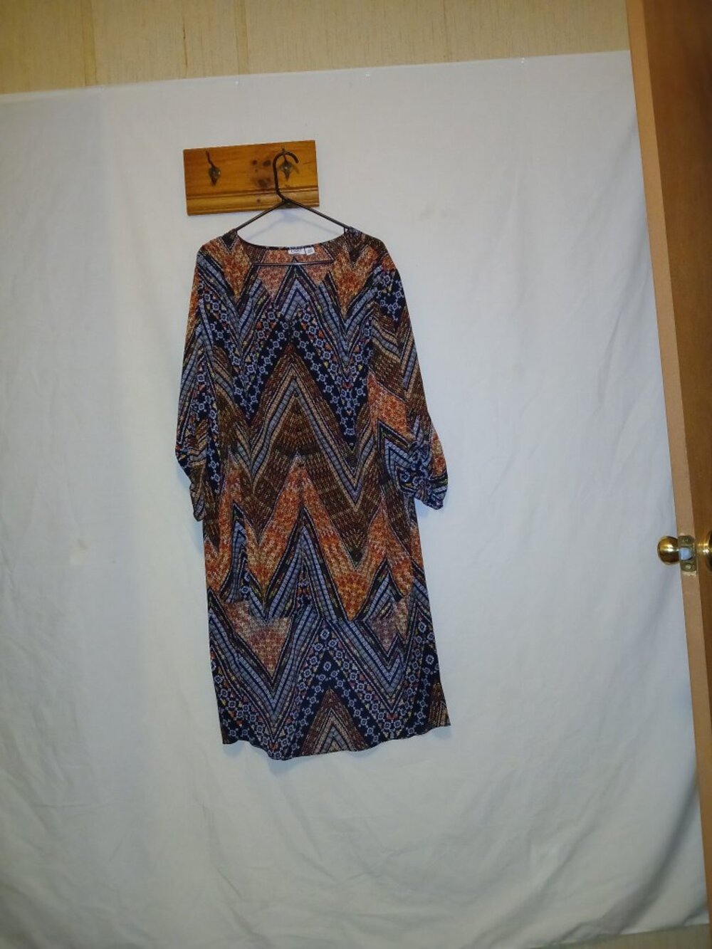 Cato Multicolor Chevron Print Tunic Blouse